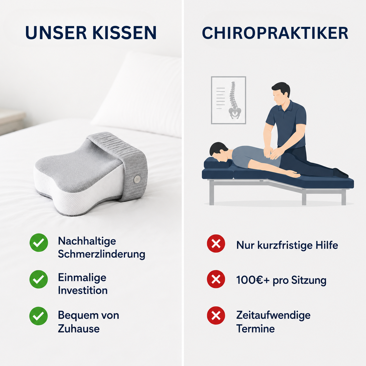 LiegeKunst Seitenschläfer Kissen - Endlich wieder schmerzfrei